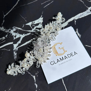 Pieptan Agueda, eveniment, bridal, cristale, perle Glamadearo