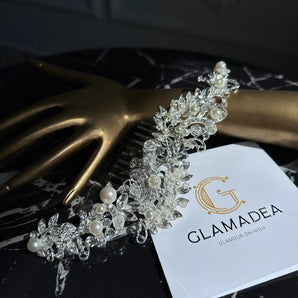 Pieptan Agueda, eveniment, bridal, cristale, perle Glamadearo