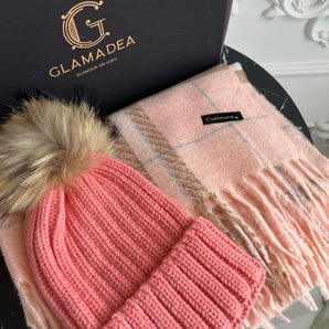 Set esarfa PREMIUM, manusi si caciula Lele,  chic, cadou Craciun Glamadearo