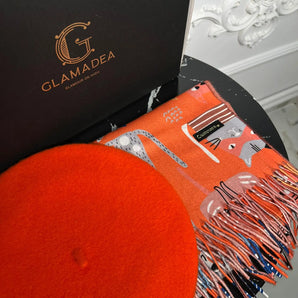 Set esarfa si bereta Fulgry, cashmere PREMIUM, lana GLAMADEA