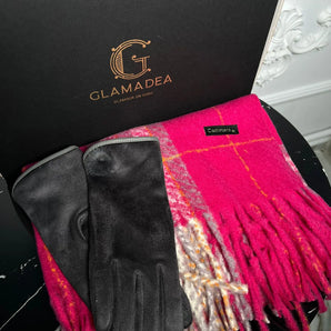 Set esarfa si manusi Miliana, cashmere Premium, material textil GLAMADEA